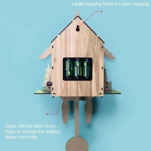 Reloj de Pared Rothermos Cuckoo de Madera Maciza Nórdica, Silencioso, Eléctrico, con Alarma, para Sala de Estar, de Una Sola Cara con Agujas - Product Image 3
