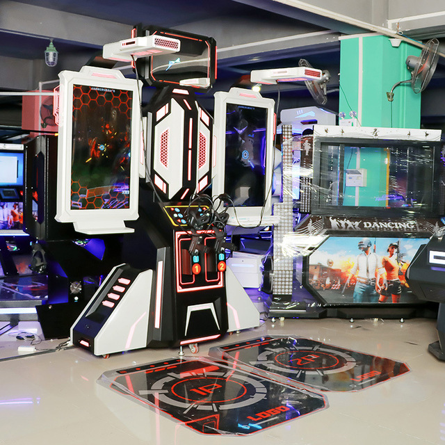 Newest Kuermai 9D VR Multiplayer Arcade Shooting Sports Game Indoor with Gun Designed for Shopping Malls Hardware Acrylic