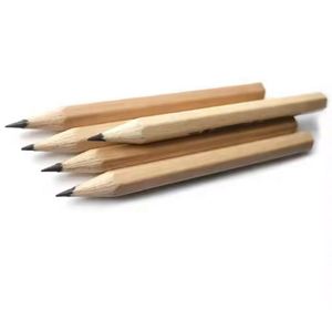 Crayons de golf hexagonaux miniatures en bois naturel non peint HB de 3,5 pouces pour l'école et le croquis - Product Image 4