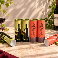Tube en papier cylindrique personnalisé haut de gamme, écologique, en promotion, pour bouteille de vin ou de parfum, avec impression unique