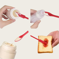 Mini spatule en silicone ensemble petite spatule en caoutchouc pour maquillage spatule multifonctionnelle pour bouteille alimentaire beauté minuscule Lotion pot grattoir