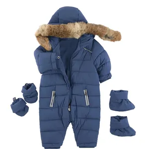 Custom Kinderen Kleding Zware Warme Baby Bodysuit Pasgeboren Baby Jongens Kleding Baby Winterjas