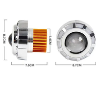 Phare LED pour moto Hot Wheels Double Angel Eyes Aperture, lumière de moto Devil Eye multicolore laser 12V 2000LM