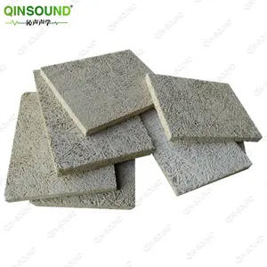 Hign Quality Environmental Protection Fiber Cement Soundproofing Materials Sound Absorbing Wood Wool Acoustic Panel