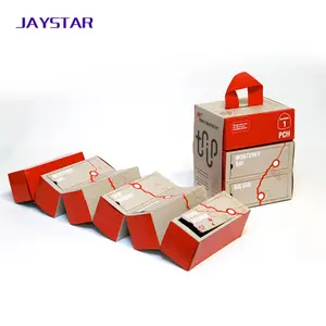 Benutzer definierte Griff braun Kraft papier Geschenk box Honig Paket Marmelade Glas Geschenk boxen