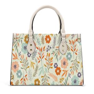 กระเป๋าถือผู้หญิงหนัง PU ลายดอกไม้สีสันสดใส - Product Image 1