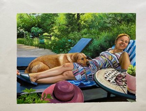 Cuadro Realista Pintado a Mano Personalizado, Decoración de Pared para Dormitorio, Retrato de Personas con <span class=keywords><strong>Mascotas</strong></span>, Pinturas al Óleo a Partir de Foto - Product Image 4