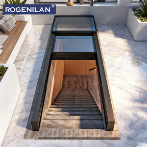 ROGENILAN Fenêtre <span class=keywords><strong>de</strong></span> <span class=keywords><strong>toit</strong></span> en verre électrique en aluminium étanche à double <span class=keywords><strong>vitrage</strong></span>, fenêtres <span class=keywords><strong>de</strong></span> pignon rétractables pour l'extérieur - Product Image 1