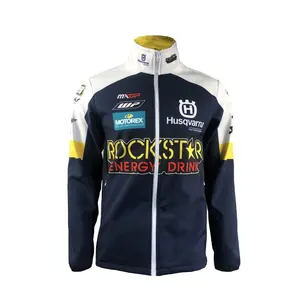 OEM Factory Specializes Softshell Teamwear Zipper Racing Motorcycle Jackets With Custom Embroidered Printing Moto Cycle Jacket