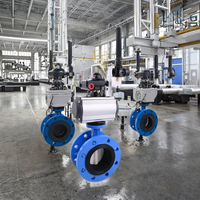 Vanne papillon populaire DN50-DN800 à ouverture rapide et à fermeture pour l'eau avec dispositif pneumatique pour un contrôle de régulation facile