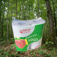 Papier toilette recyclé en rouleaux, lot de 4, prix d'usine pas cher