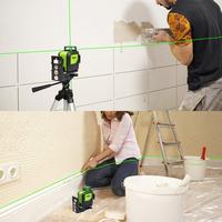 Huepar — niveau Laser à faisceau vert 902CG auto-nivelant, ligne croisée à 360 degrés, 8 lignes, Mode pulsation extérieure