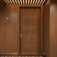 Porte en bois insonorisée et ignifugée BS476 60 min, placage de luxe, style moderne minimaliste, acoustique, pour chambre à coucher, Royaume-Uni, Arabie Saoudite
