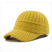 Dames Herfst En Winter Koreaanse Mode Wollen Baseballpet Custom Logo Warm Gebreide Japanse Serie Groothandel