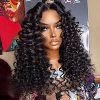 Wig Rambut Manusia HD Lace 13x4 13x6 5x5 Gelombang Keriting Longgar, Rambut Vietnam Hitam Alami, Wig Tanpa Lem Mewah Siap Pakai, Rambut Mentah