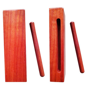 Bloque de percusión rectangular de madera dura roja al por mayor para jardín de infantes y acompañamiento rítmico de banda - Product Image 2
