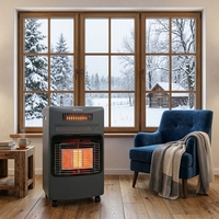 Chauffage au gaz infrarouge portable 2-en-1 GPL/Butane pour intérieur, mobile, avec ventilateur, pour salon, protection contre la surchauffe