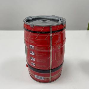 5L nhà máy tùy chỉnh rỗng tin có thể vòng tinplate kim loại bia keg cấp thực phẩm bao bì Vodka container với nhựa xử lý - Product Image 5