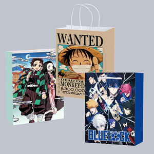Bolsas de Regalo de Papel con Diseño de Anime de 27 cm, con Personajes como Luffy, Tanjir y Jugadores de Fútbol de Élite, para Almacenamiento y Regalos con Estilo - Product Image 1