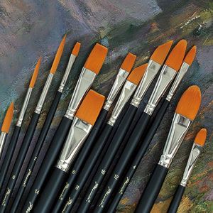 <span class=keywords><strong>Pennelli</strong></span> Phoenix OEM <span class=keywords><strong>per</strong></span> Acquerello con Manico Lungo e Corto in Legno e Setole Dorate in Nylon <span class=keywords><strong>per</strong></span> Artisti - Product Image 2