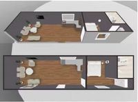 Australie bateau conteneur logement à distance cabine préfabriquée cabane en rondins kits maison préfabriquée