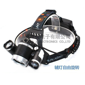 Lampe frontale LED rechargeable à 3 têtes DaskFire en alliage d'aluminium - Product Image 3