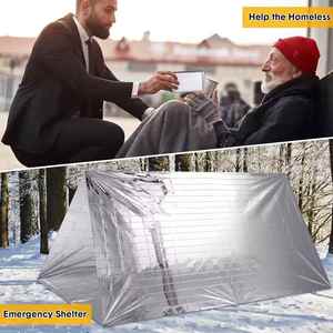 130x210cm Portable Foil Thermal Blanket Windproof Waterproof Emergency First Aid All-Season Outdoor Survival 55g PET Film - Product Image 4