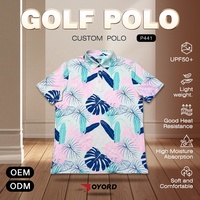 Polo de golf imprimé avec logo personnalisé et sublimation numérique pour le développement de la marque - Fabrication en usine