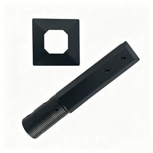 Accessori per Recinzioni Piscina <span class=keywords><strong>in</strong></span> Acciaio Inox 316, Montaggio a Incasso su <span class=keywords><strong>Cemento</strong></span>, Perno per Vetro con Punta Quadrata Lunga - Product Image 1