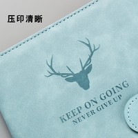 Carnet à fermeture magnétique en similicuir multicolore avec slogan motivant tête de cerf, choix multifonctionnel pour agenda de bureau