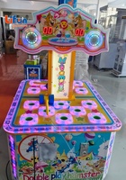 LIFUN Interactive Whack-A-Hamster 2 Joueurs Poke a Mole Jeu d'Arcade pour Enfants avec Option de Rédemption de Tickets Équipement de Jeu de Frappe