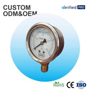Manómetro de llenado de glicerina de alta calidad 60mm 400bar NPT1/4 rosca trasera conectada manómetro de vacío axial manómetro - Product Image 1