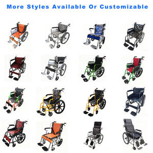 Fauteuil roulant manuel pliable en acier, économique, fabriqué en Chine, pour personnes handicapées et personnes âgées, avec pot, freins, certifié CE - Product Image 3