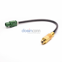 Cable de Conexión Automotriz HSD de 4 Pines Hembra con Código E a RCA Hembra para Pantalla Multimedia de Vehículos