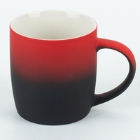 Nouvelle tasse enduite de caoutchouc de toucher doux de souvenir de diverses couleurs de porcelaine d'os