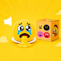 Balle anti-stress souple en forme de jaune d'œuf qui vomit - Jouet fidget œuf qui vomit, balle à presser amusante pour soulager le stress et la tension