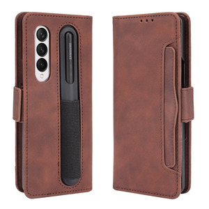 <span class=keywords><strong>Coque</strong></span> de téléphone en cuir PU pour Samsung pour Galaxy Z <span class=keywords><strong>Fold</strong></span> <span class=keywords><strong>3</strong></span> 5G avec fente pour stylo <span class=keywords><strong>S</strong></span> - Product Image 3