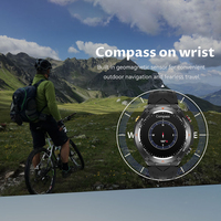 SENBONO Montre Connectée GPS Homme Écran HD 1,45'' avec GPS Intégré, Altimètre, Baromètre, Boussole et Commande Vocale IA, Compatible Android et iPhone