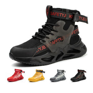 Prix usine imperméable doux confortable respirant noir léger maille supérieure <span class=keywords><strong>semelle</strong></span> en caoutchouc hommes <span class=keywords><strong>chaussure</strong></span> <span class=keywords><strong>de</strong></span> sécurité embout en acier - Product Image 3