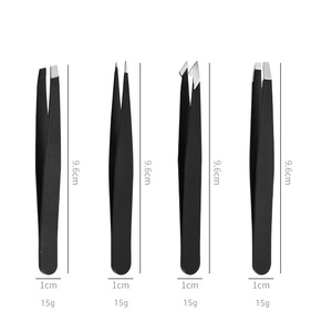 Pinzas Inclinadas Innovadoras de Acero Inoxidable Curvado para Pestañas y Cejas con Agarre, GZ RTS, Pedido Mixto a Granel - Product Image 3