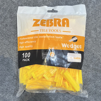 OEM ZEBRA TOOLS Système de nivellement de carreaux en céramique PP au design moderne, clips auto-adhésifs, 100 pièces/sac, accessoires de carrelage de haute qualité