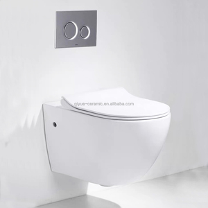 <span class=keywords><strong>WC</strong></span> suspendu européen en céramique noire pour salle de bain, ensemble de toilettes murales - Product Image 2