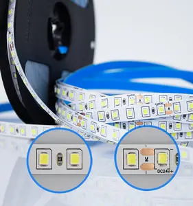 发光二极管条2835 SMD 5m 600发光二极管DC12V高亮柔性发光二极管绳带状带灯