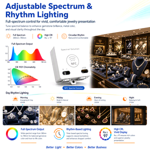 Spot LED encastré blanc réglable 1600K-12000K CCT, NFC, <span class=keywords><strong>DUV</strong></span>, pour plafond, configuration de lampe unique - Product Image 3