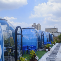 Dôme de fête en polycarbonate de taille personnalisée pour l'extérieur, en fibre de verre et aluminium, pour les salons professionnels et les expositions