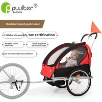 Remorque de cargaison de vélo en métal de voyage d'installation facile détachable enfants trois roues 3 en 1 remorque de vélo pour animaux de compagnie avec réflecteur