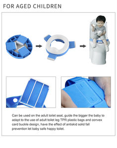 Siège de toilette polyvalent <span class=keywords><strong>3</strong></span> en 1 pour enfants, pliable, portable, antidérapant, en PP et EVA, siège de toilette pour tout-petits, pour la maison et l'extérieur - Product Image 4