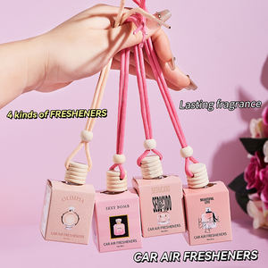 Diffuseur d'huiles essentielles de luxe en verre de 8 ml en forme de diamant, flacon de parfum suspendu, désodorisant pour voiture, aromathérapie liquide pour véhicule - Product Image 6