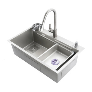 Fregadero de cocina hecho a mano SUS304 | Acabado gris pistola nano | Lavabo grande de un solo tazón bajo encimera - Product Image 2