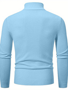 Tùy chỉnh người đàn ông áo thun áo len dài tay áo mùa đông cao cổ với dây kéo Hàng dệt kim giản dị chất lượng cao Áo len cho nam giới - Product Image 4